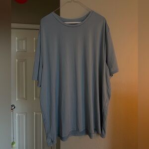 baby blue dry fit men’s workout shirt